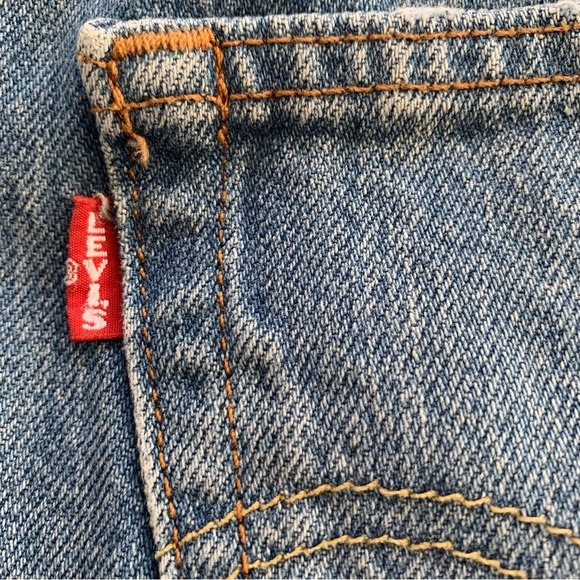 Levi’s 501 Button Fly Cutoff Raw Hem Jean Shorts S58022 Size 27 High Rise - Picture 5 of 9